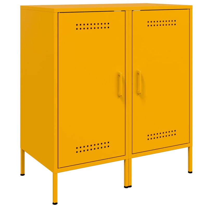 Sideboards 2 Stk. Senfgelb 36x39x79 cm Kaltgewalzter Stahl