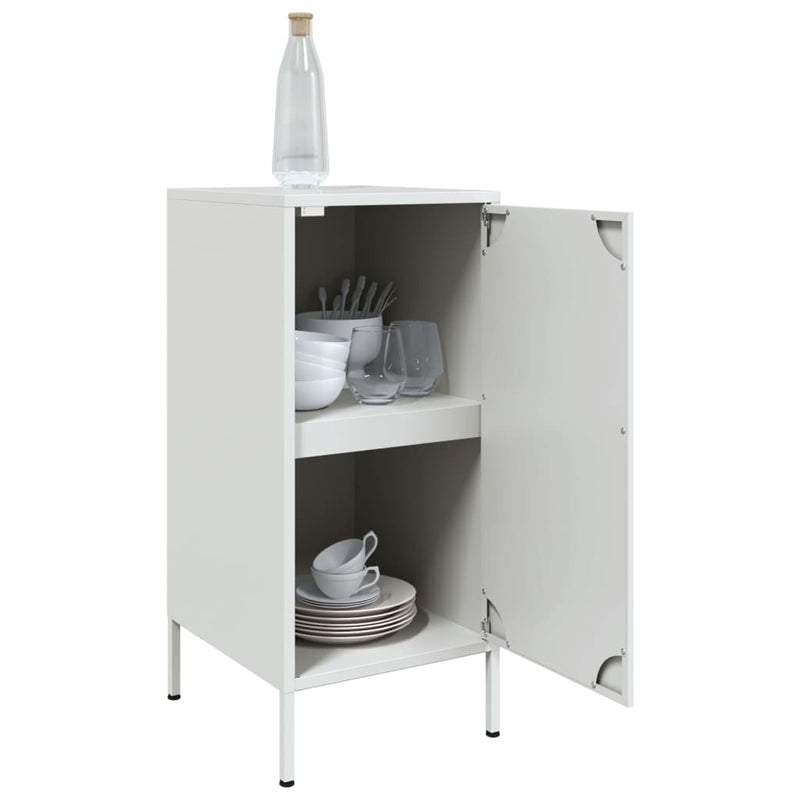 Sideboards 2 Stk. Weiß 36x39x79 cm Kaltgewalzter Stahl