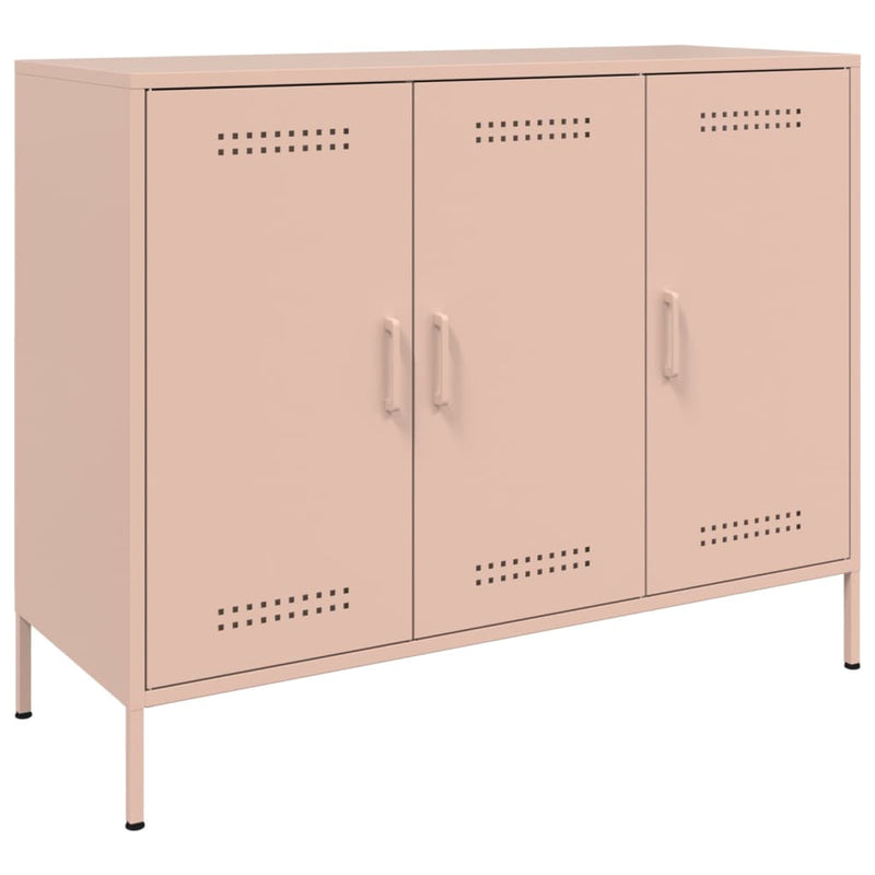 Sideboard Rosa 100,5x39x79 cm Kaltgewalzter Stahl