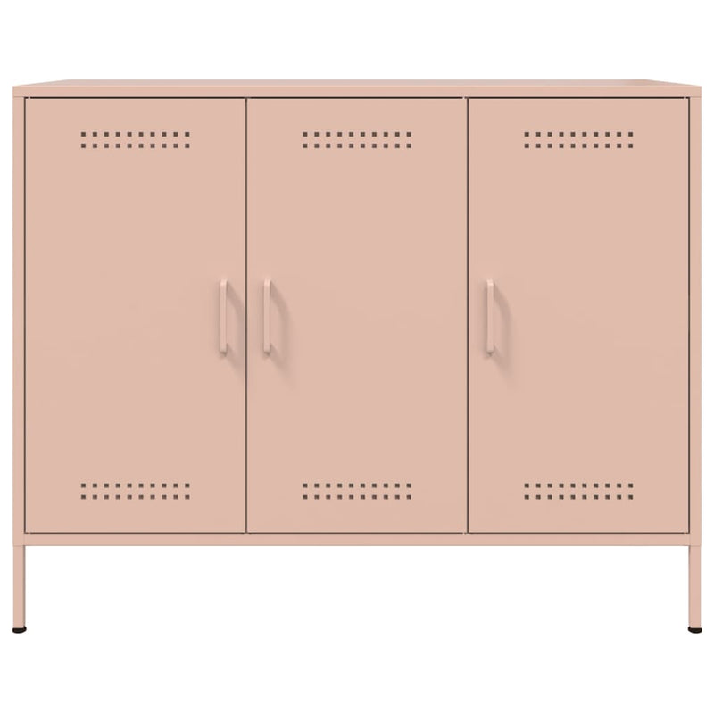 Sideboard Rosa 100,5x39x79 cm Kaltgewalzter Stahl