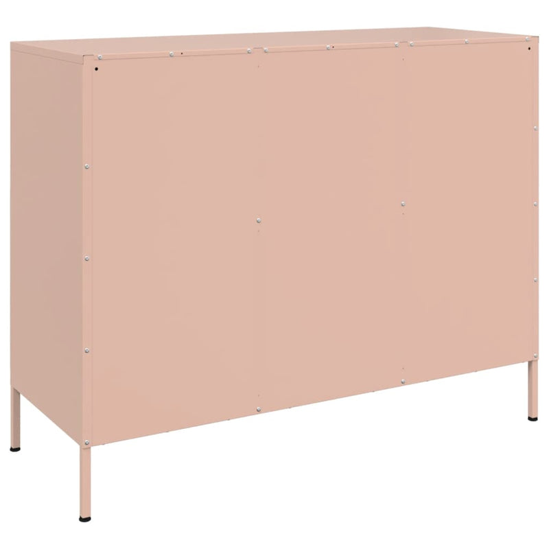 Sideboard Rosa 100,5x39x79 cm Kaltgewalzter Stahl