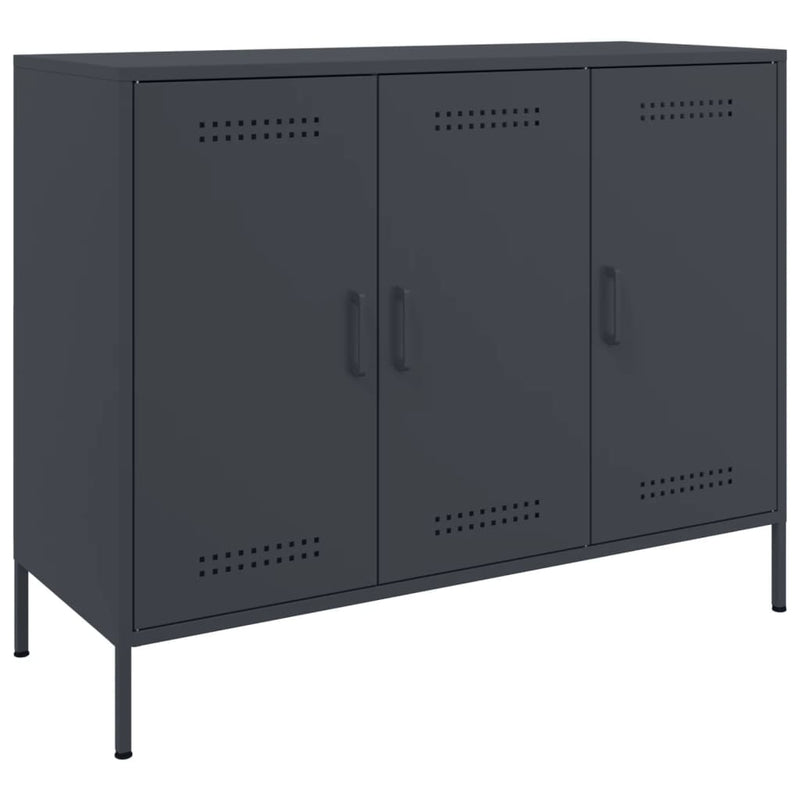 Sideboard Anthrazit 100,5x39x79 cm Kaltgewalzter Stahl