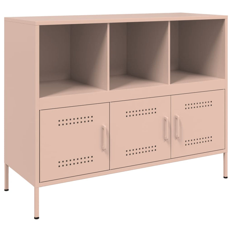 Sideboard Rosa 100,5x39x79 cm Kaltgewalzter Stahl