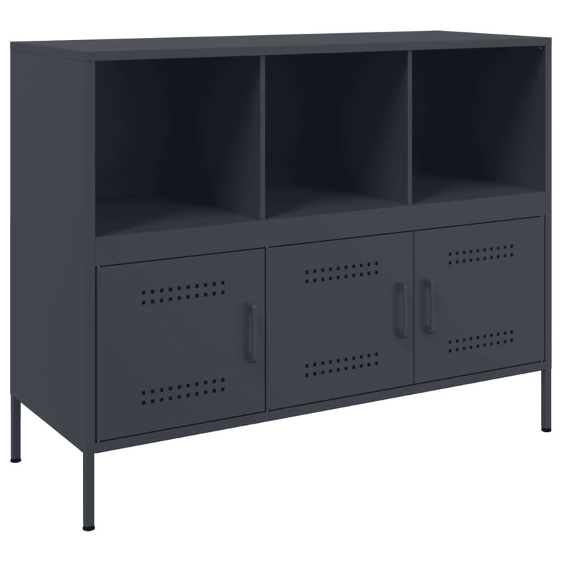 Sideboard Anthrazit 100,5x39x79 cm Kaltgewalzter Stahl