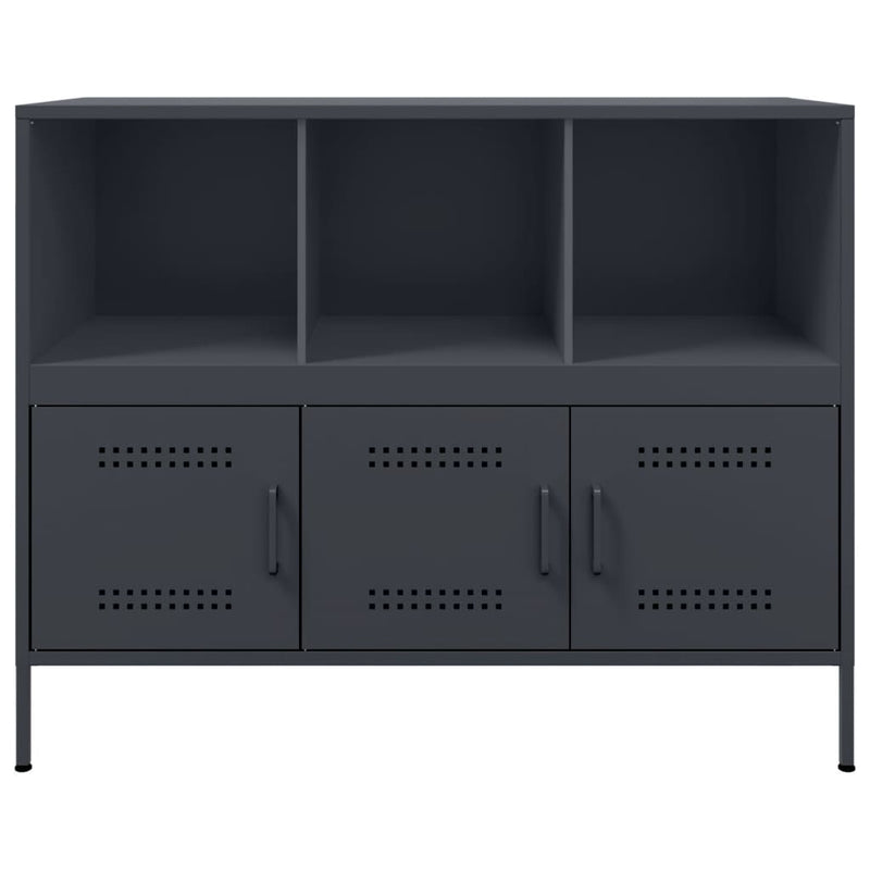 Sideboard Anthrazit 100,5x39x79 cm Kaltgewalzter Stahl