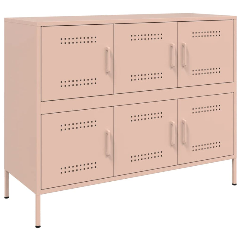 Sideboard Rosa 100,5x39x79 cm Kaltgewalzter Stahl