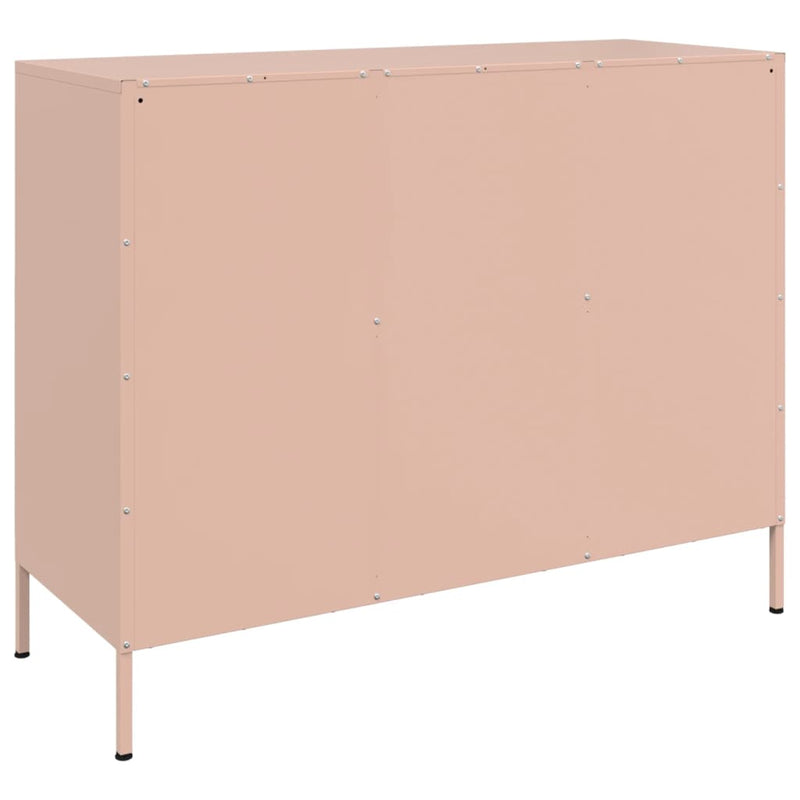 Sideboard Rosa 100,5x39x79 cm Kaltgewalzter Stahl