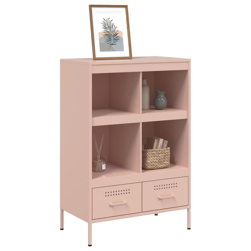 Highboard Rosa 68x39x101,5 cm Kaltgewalzter Stahl