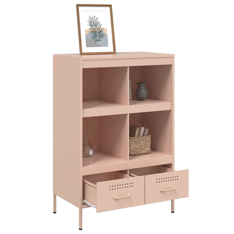 Highboard Rosa 68x39x101,5 cm Kaltgewalzter Stahl