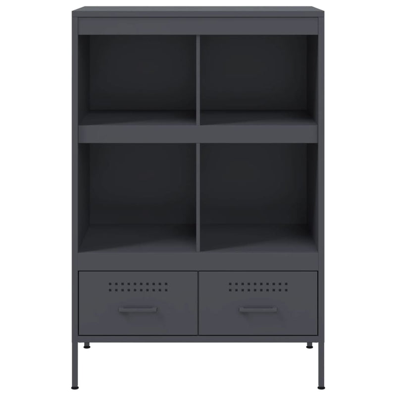 Highboard Anthrazit 68x39x101,5 cm Kaltgewalzter Stahl