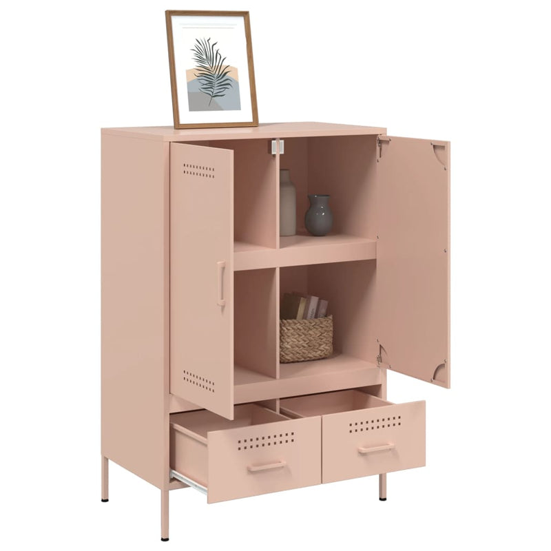 Highboard Rosa 68x39x101,5 cm Kaltgewalzter Stahl