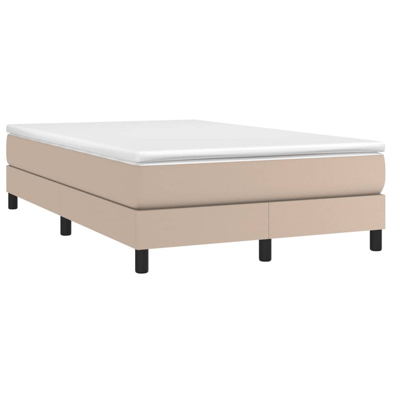 Boxspringbett Matratze Cappuccino-Braun 120x190 cm Kunstleder