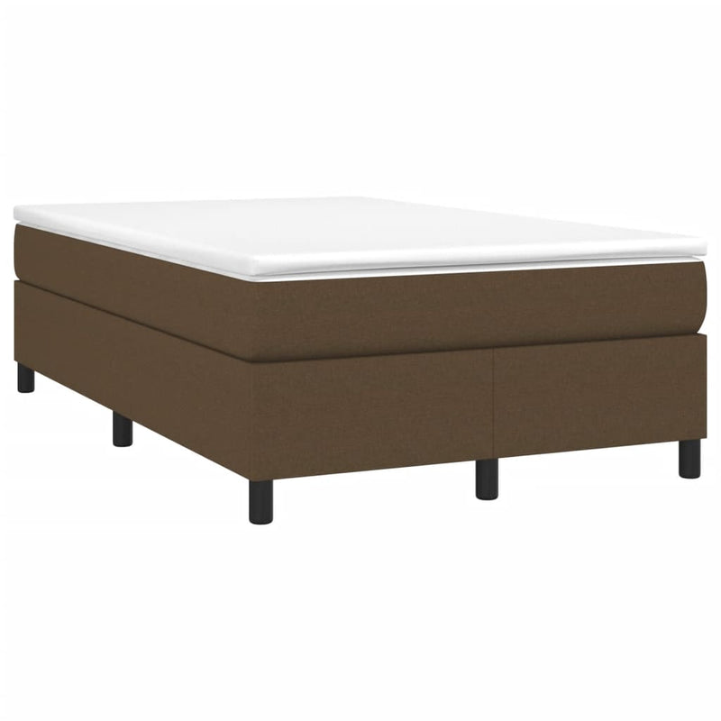 Boxspringbett mit Matratze Dunkelbraun 120x190 cm Stoff