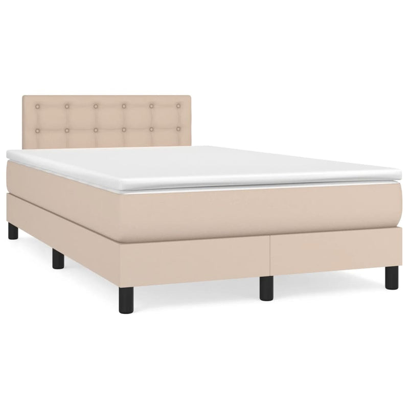 Boxspringbett mit Matratze & LED Cappuccino-Braun 120x190 cm