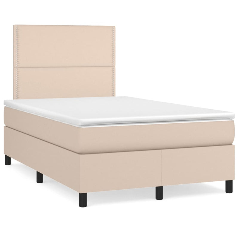 Boxspringbett mit Matratze & LED Cappuccino-Braun 120x190 cm