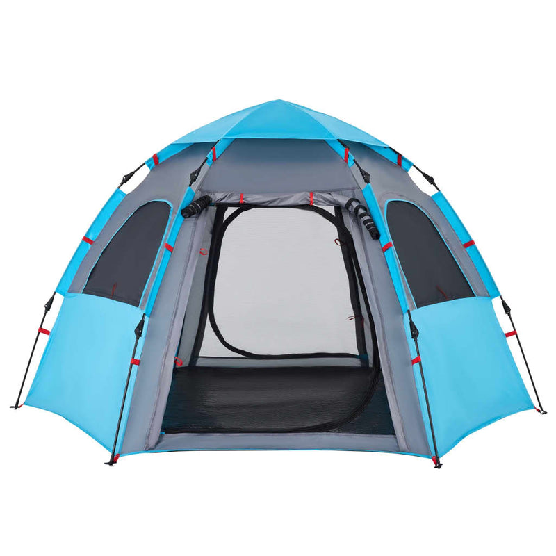 Campingzelt 4 Personen Blau Quick Release