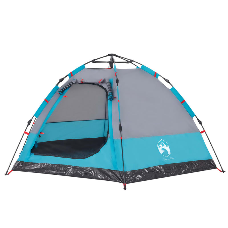 Campingzelt 4 Personen Blau Quick Release