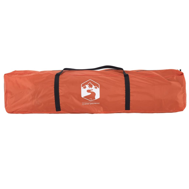 Campingzelt 4 Personen Grau und Orange Quick Release