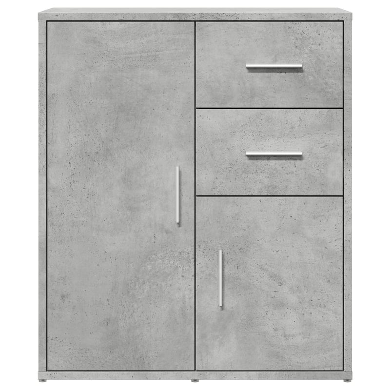 Sideboards 2 Stk. Betongrau 60x31x70 cm Holzwerkstoff