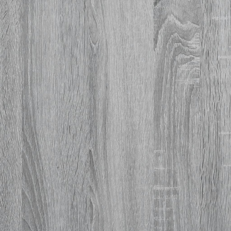 Bettgestell Grau Sonoma 135x190 cm Holzwerkstoff und Metall