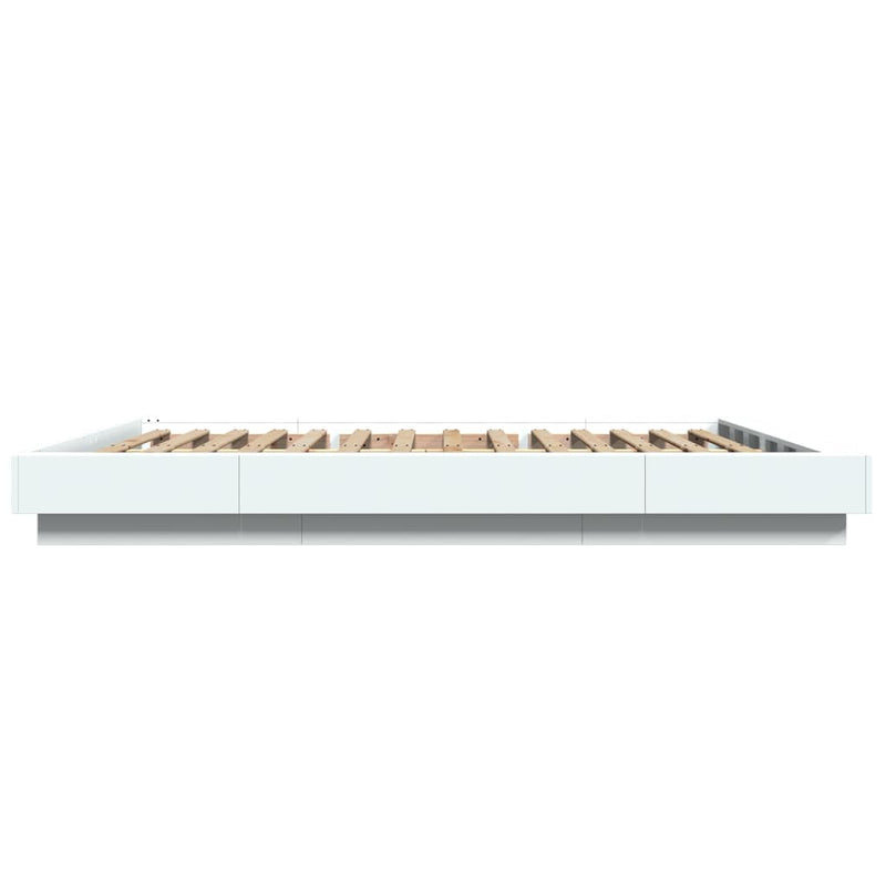 Bettgestell Weiß 160x200 cm Holzwerkstoff