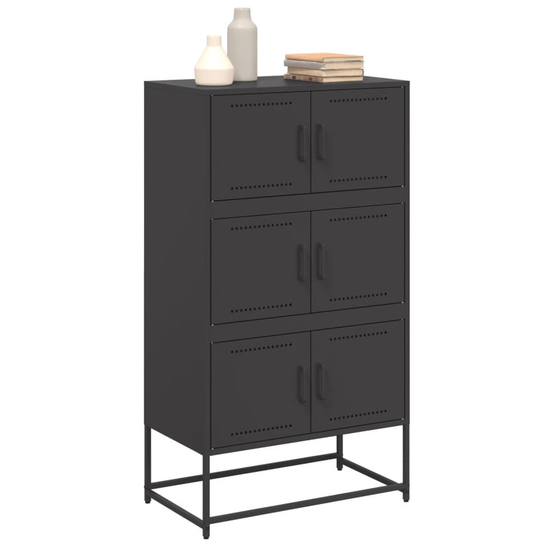 Sideboard Schwarz 68,5x38,5x123,5 cm Stahl