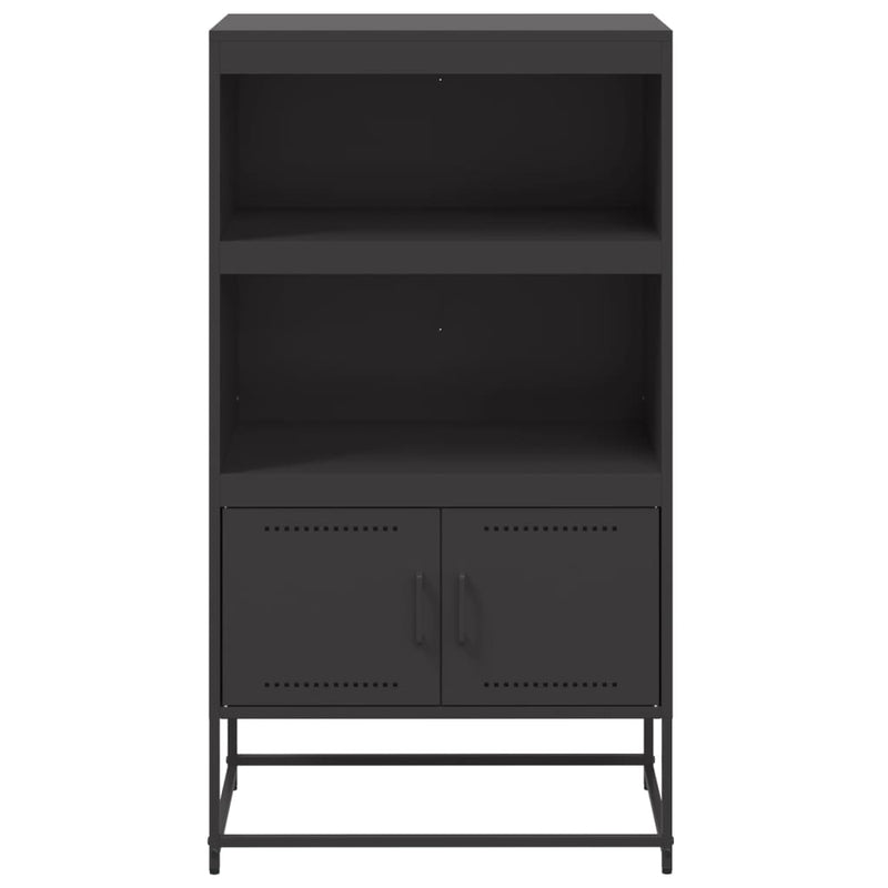 Highboard Schwarz 68,5x38,5x123,5 cm Stahl