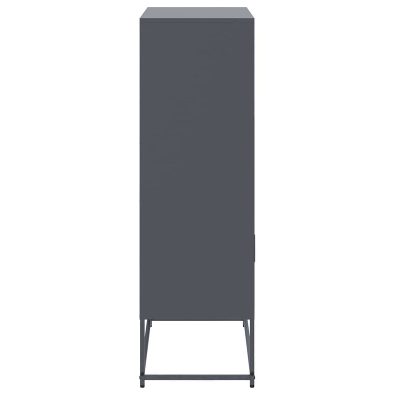 Highboard Anthrazit 68,5x38,5x123,5 cm Stahl