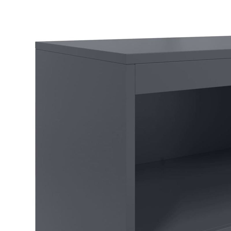 Highboard Anthrazit 68,5x38,5x123,5 cm Stahl