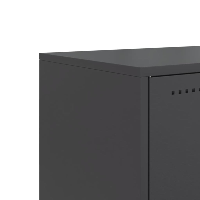 Highboard Schwarz 36x39x123 cm Stahl