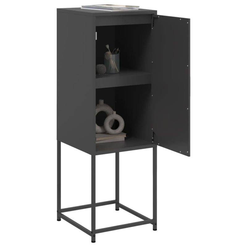 Highboard Schwarz 36x39x123 cm Stahl