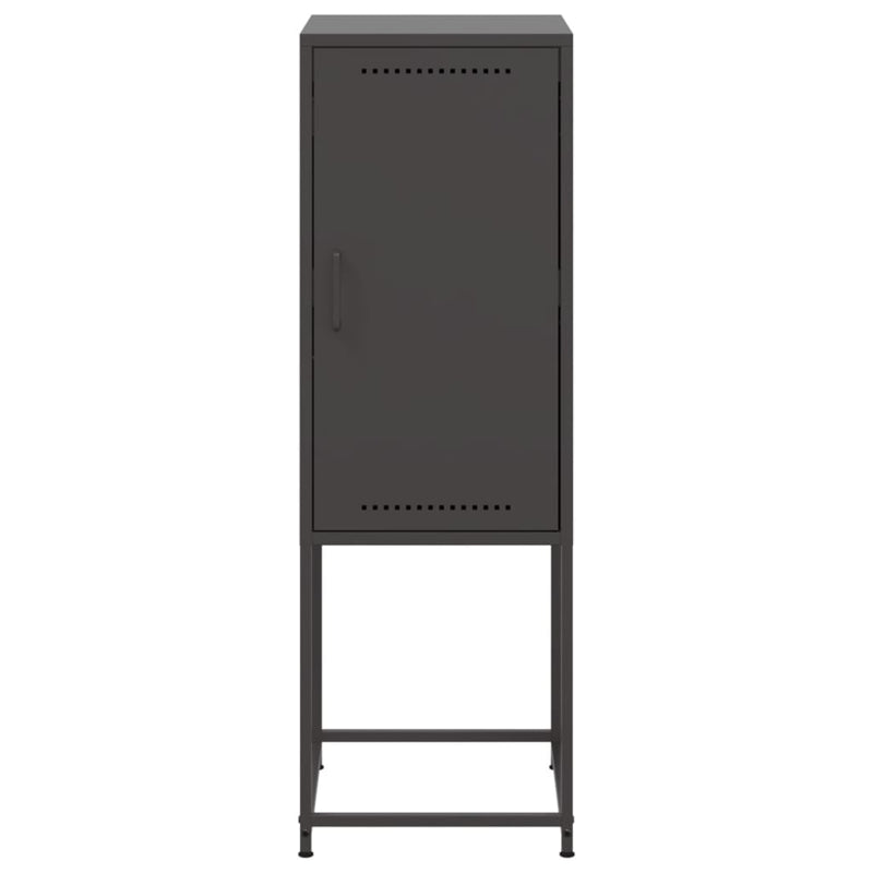 Highboard Schwarz 36x39x123 cm Stahl