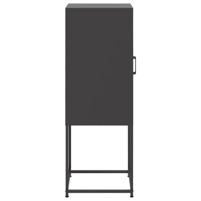 Highboard Schwarz 36x39x123 cm Stahl