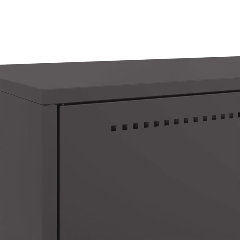 Highboard Schwarz 68x39x111,5 cm Kaltgewalzter Stahl