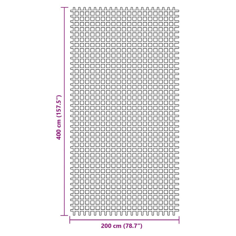 Campingteppich Anthrazit 4x2 m