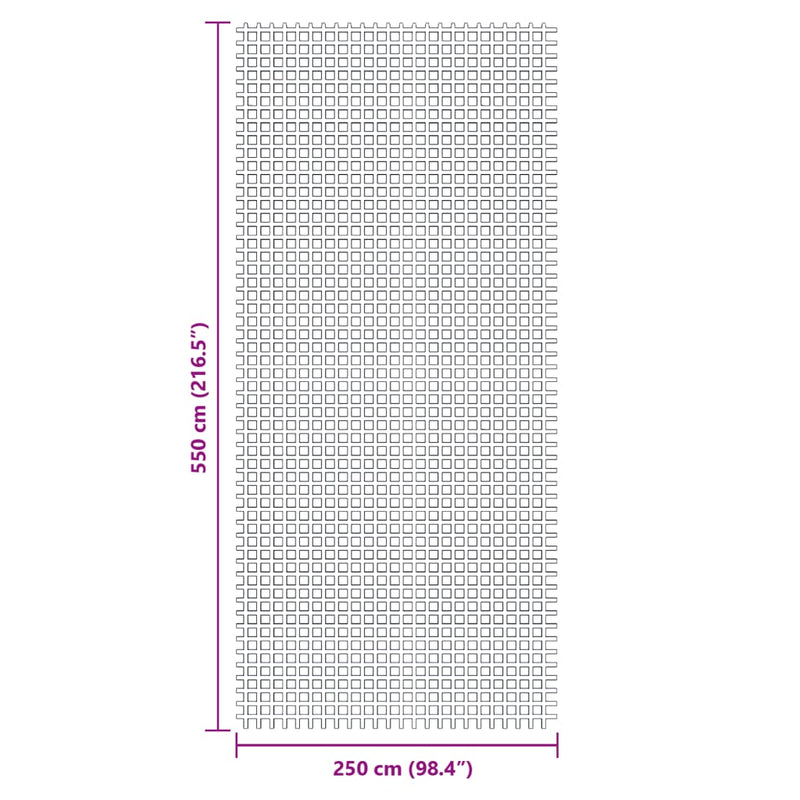 Campingteppich Anthrazit 5,5x2,5 m