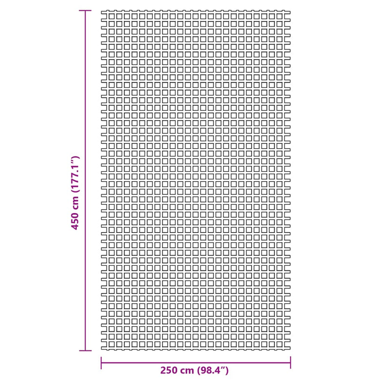 Campingteppich Blau 4,5x2,5 m