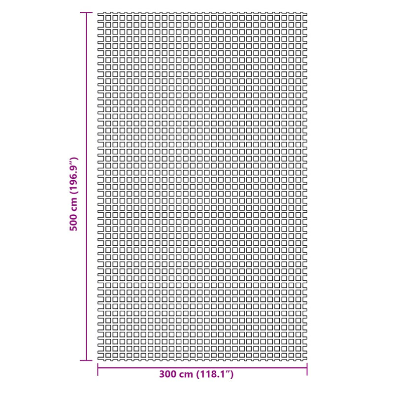 Campingteppich Blau 5x3 m