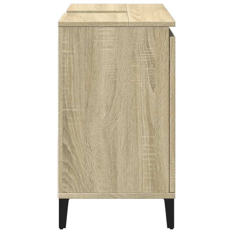 Badschrank Sonoma-Eiche 65x33x60 cm Holzwerkstoff