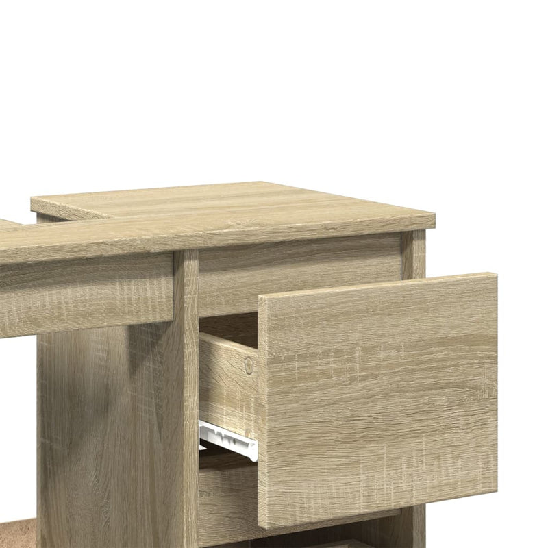 Badschrank Sonoma-Eiche 65x33x60 cm Holzwerkstoff