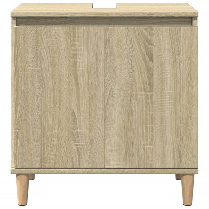 Waschbeckenunterschrank Sonoma-Eiche 58x33x60 cm Holzwerkstoff