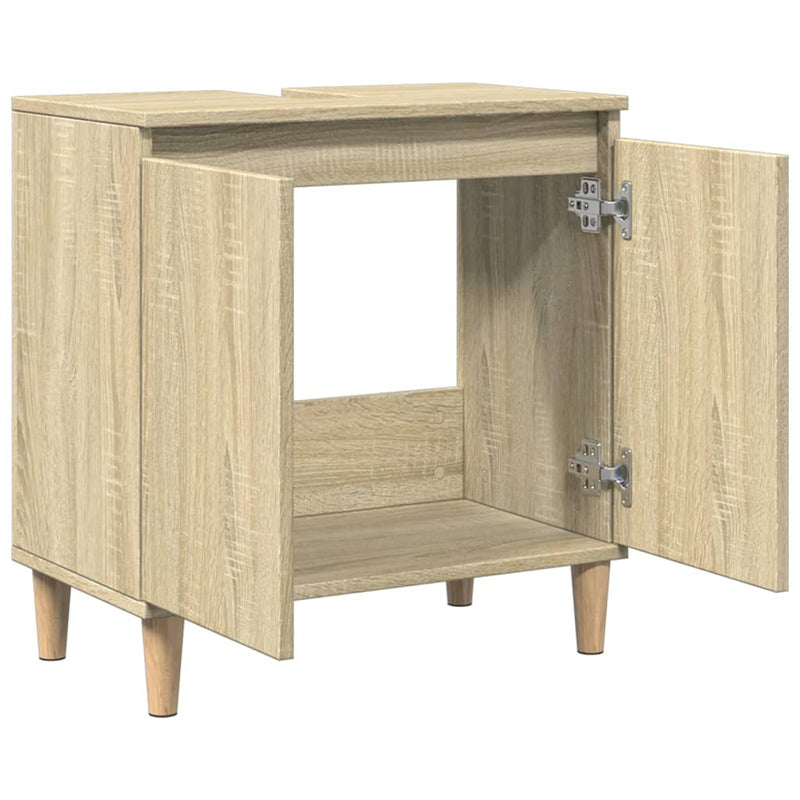 Waschbeckenunterschrank Sonoma-Eiche 58x33x60 cm Holzwerkstoff