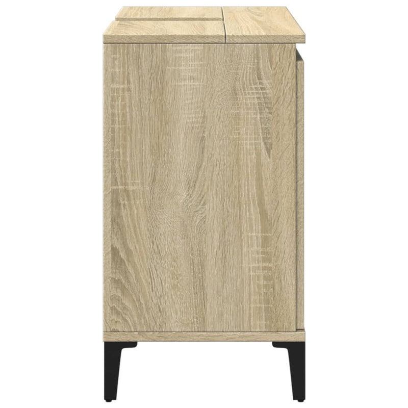 Waschbeckenunterschrank Sonoma-Eiche 58x33x60 cm Holzwerkstoff