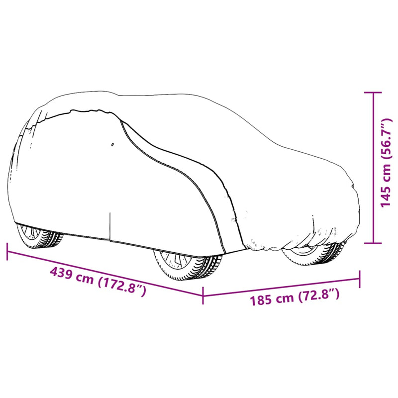 Autoabdeckung für SUV mit Schnallenriemen Voll Silbern M