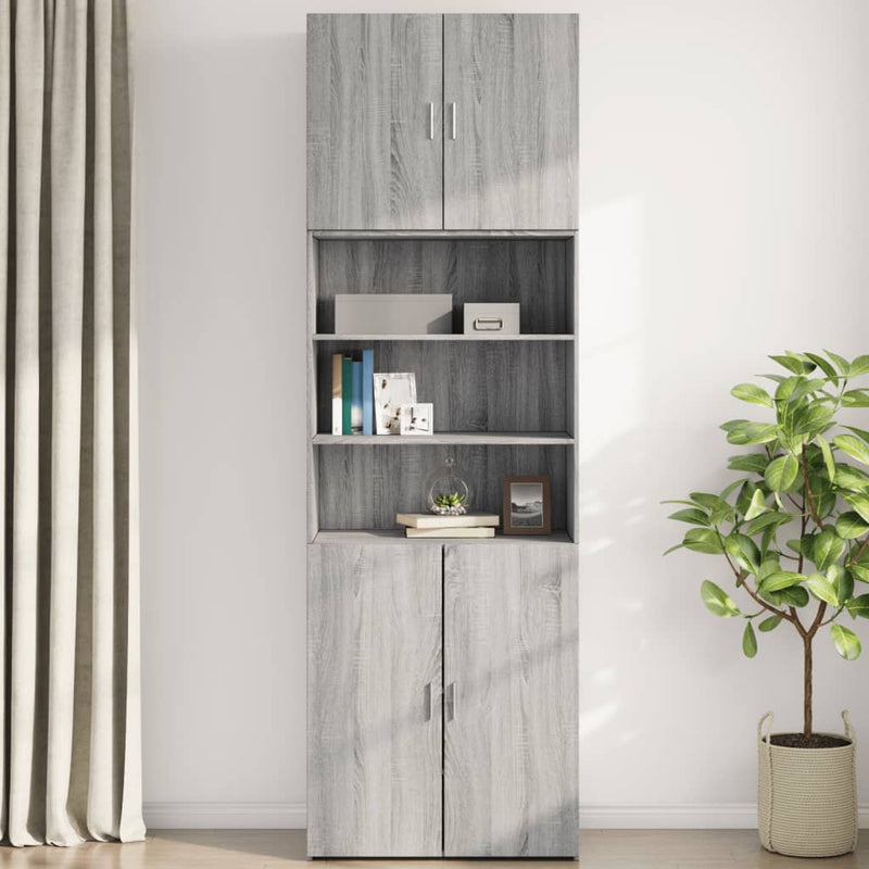 Wandschrank Grau Sonoma 80x42,5x64 cm Holzwerkstoff