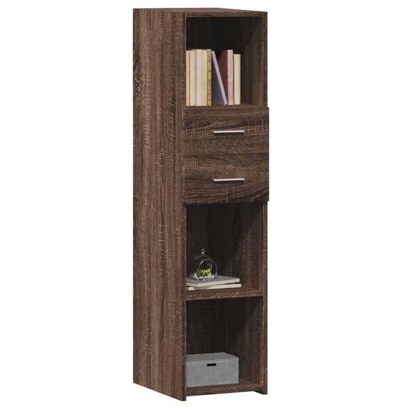 Highboard Braun Eichen-Optik 30x42,5x124 cm Holzwerkstoff