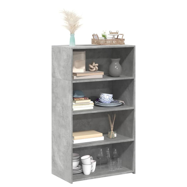 Highboard Betongrau 70x41x124 cm Holzwerkstoff