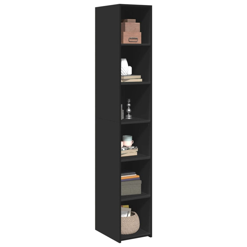 Highboard Schwarz 30x41x185 cm Holzwerkstoff