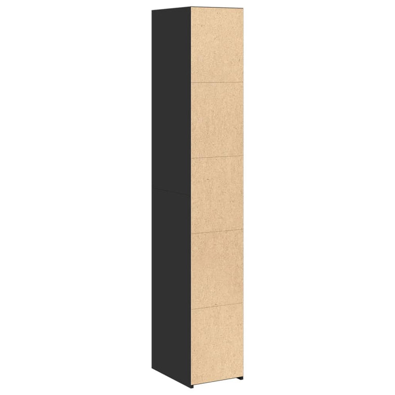 Highboard Schwarz 30x41x185 cm Holzwerkstoff