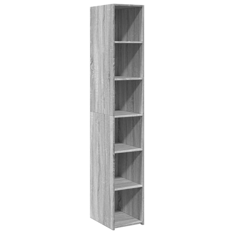 Highboard Grau Sonoma-Eiche 30x41x185 cm Holzwerkstoff